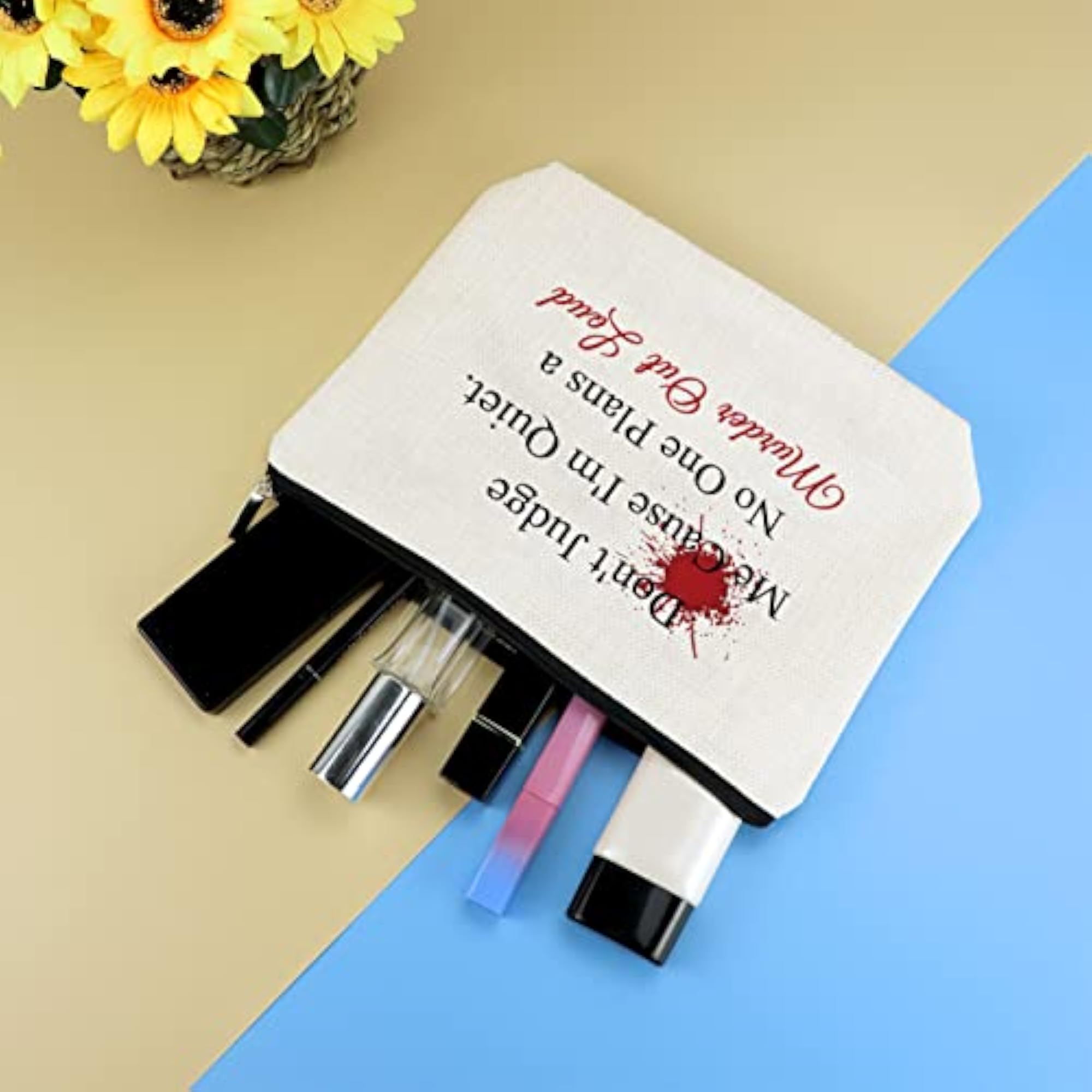True Crime Gift Makeup Bag, Fun Design